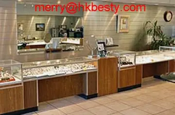fashion european  style jewelry display counter cabinet and showcase