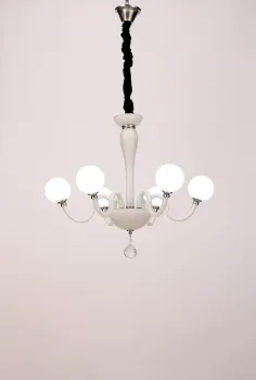 Latest Modern Decorative Light Round Matte White Bulbs Shape for Chandeliers for Living Room China Factory