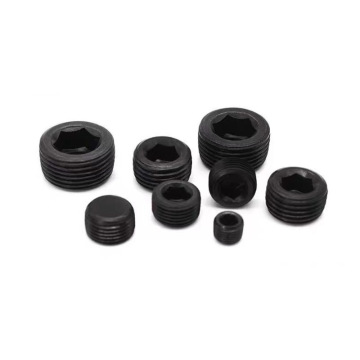 High Quality Carbon Steel Black Oxide M8 Hex Socket Pipe Plugs & Screws (DIN906) - Premium Hardware Solutions