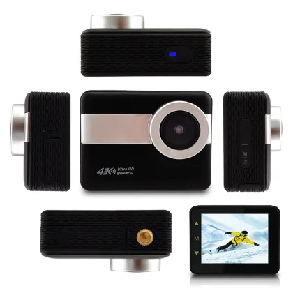 The 2017 New design touch screen 4K action camera IMX 117 Stabilization Audio controller NOVATEK 96660 yi action cam 4k