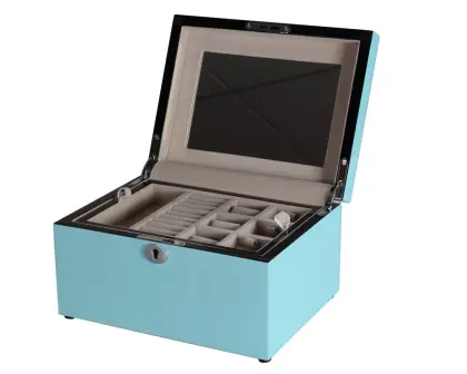 Luxury Tiffany Blue Jewelry Storage Box