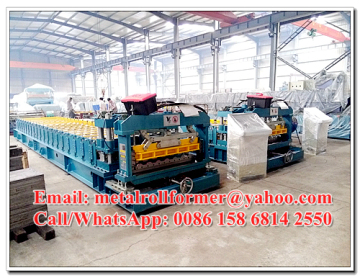 Aluminium Metcopo Step Roof Tile Roll Forming Machine With Automatic Decoiler