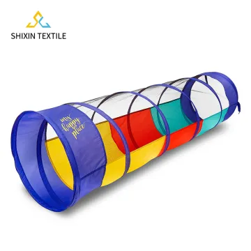 Interactive 2-Way Portable Folded Round Design Sensory Tunnel Tent - Perfect for Indoor and Outdoor Kids Play