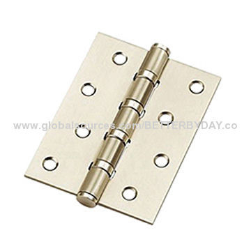 Butt iron door hinge hardware with ball bearing in chrome and brass colors