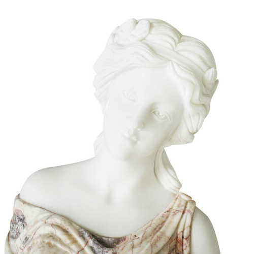 Cuatro doncellas de mármol de color mixto decoración del hogar antiguo