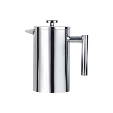 French Press Coffee Maker: 350ml Double Wall Stainless Steel Insulated Brewer for Coffee and Tea
