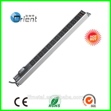 12 ways C19 PDU socket with circuit breaker and current display
