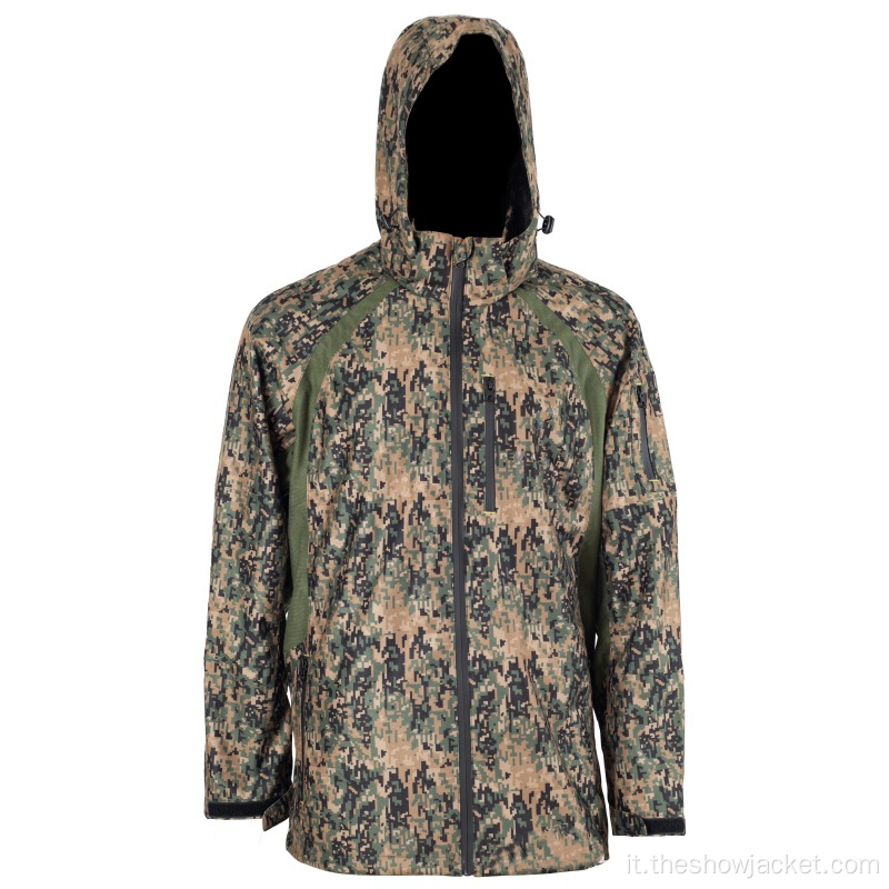 Giacca mimetica personalizzata all'ingrosso per giacche outdoor da uomo