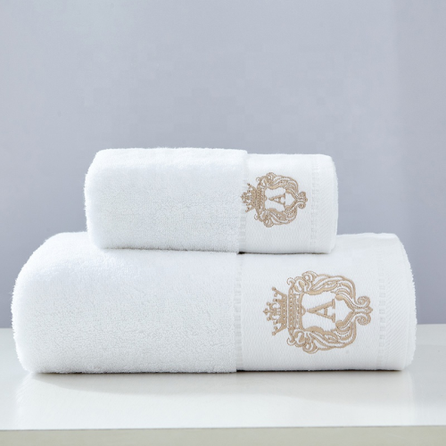 White Cotton Solid Color Towels for Hotels Bath