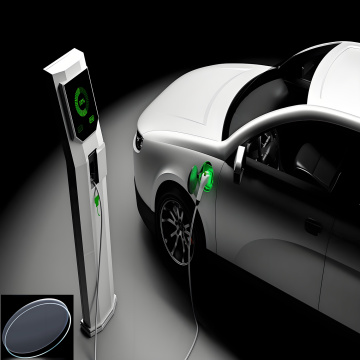 Tela de vidro disposto em GPS para veículos elétricos