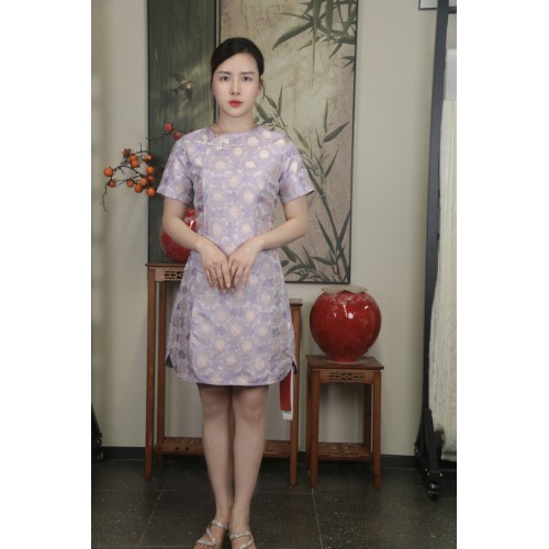 Elegante Lotus NUEVO Cheongsam chino