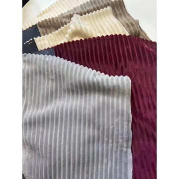 Polyester solid color strip flannel fabric