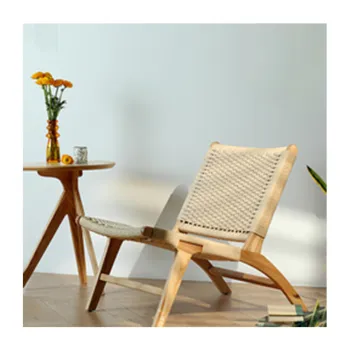 Modern Nordic Style Braided Chair Covers for Interior Furniture: Focus on Wooden Dining Chairs and Saddle Chairs