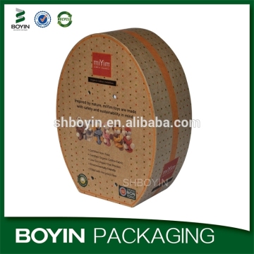 Custom attractive design oval kraft paper baby plush toys