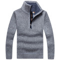 Pullover Mens Thick Warm Knitted Pullover Men Sweater Solid Fashion Turtleneck Sweaters Half Zip Warm Fleece Winter Coat Casual