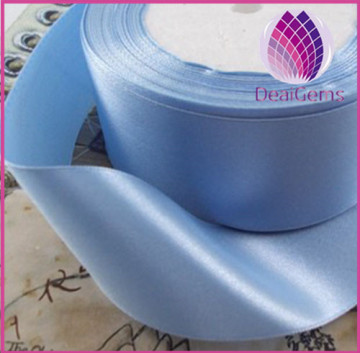 1-1/2inch wide llight blue satin ribbon