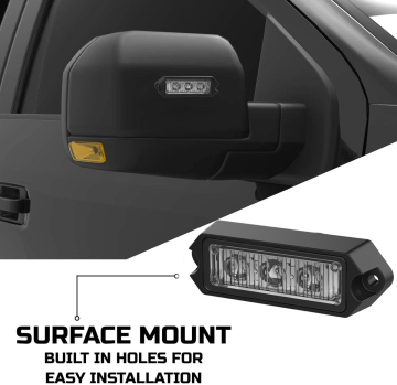 Thick Style 3 LEDs Strobe Light - Warning Flashing Led Grille Light