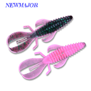 NEWMAJOR 8cm Soft Bait Shrimp Fishing Lures, 4.7g, 8pcs/bag, High Flexibility Sinking Buoyancy, Super Elasticity