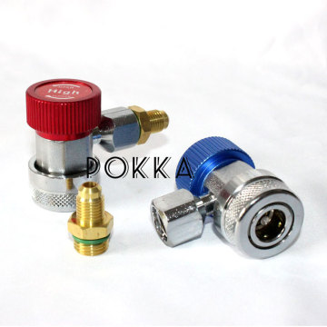 Pokka Universal Quick Coupler Adapter AC R134A สำหรับชุดมาตรวัด Manifold