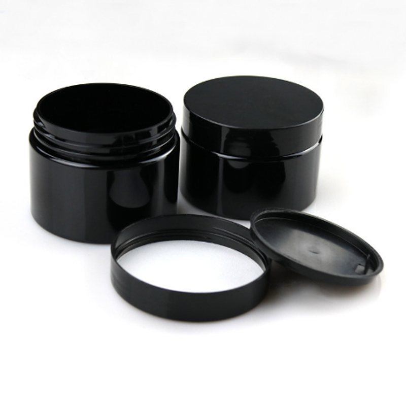 matte black pet plastic jars cosmetics jars