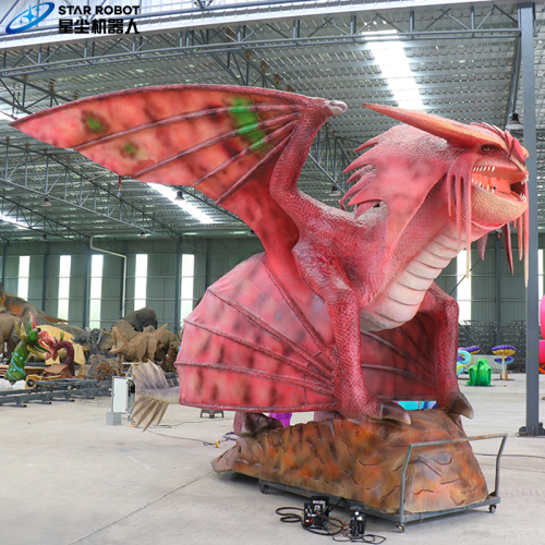 Pink Western Dragon Animatronic untuk dijual