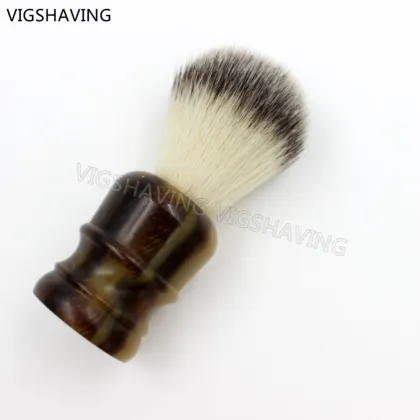 faux horn handle synthetic bristle shaving brush