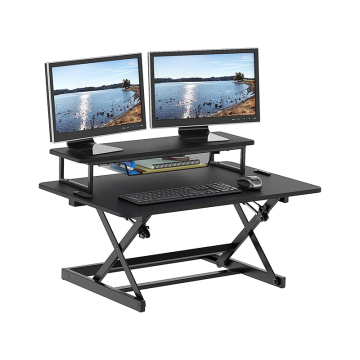 Gastac 36 Inch Pneumatic Adjustable Height Standing Desk Converter