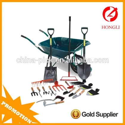 agriculture and garden tools /spade / hoe / pickaxe / fork