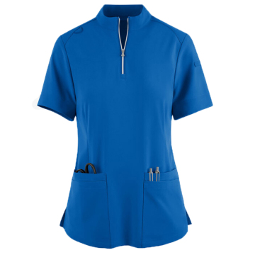 Wholesale Medical Scrubs & Customizable Nurse Uniforms - Fashionable Zip-neck Scrub Sets for Women
