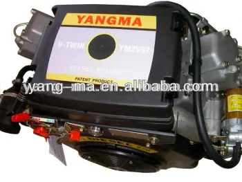 V-Twins horizontal/vertical shaft portable small air cooled two cylinder diesel engine 20hps YM2V91 model