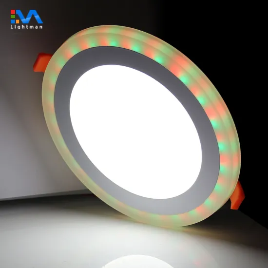 RGB Round LED Panel 3 Colors in One - Double Cube Color Change Light