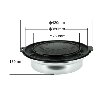 Black flint stone table top barbecue table