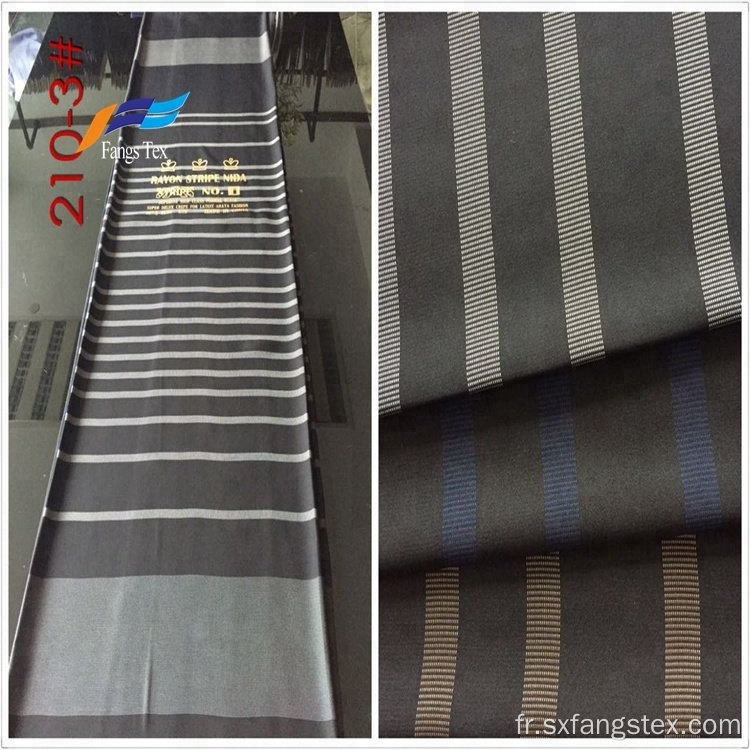 Tissus tricotés rayés chaudement de polyester Rayon Nida Dubai