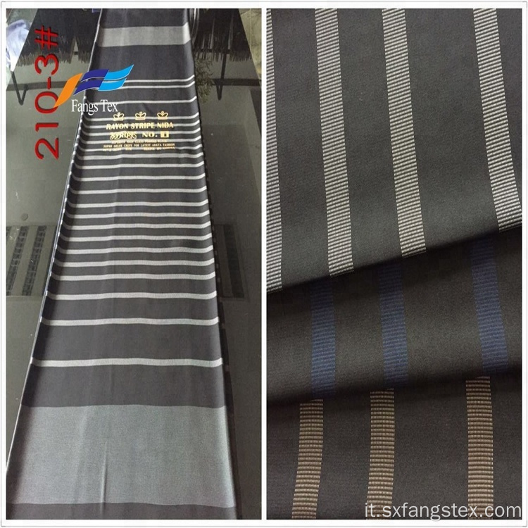 Calorosamente poliestere rayon Nida Dubai tessuti a maglia a righe