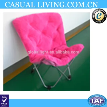 Indoor Confortable Folding Pink Kids Moon Chair with steel tube
