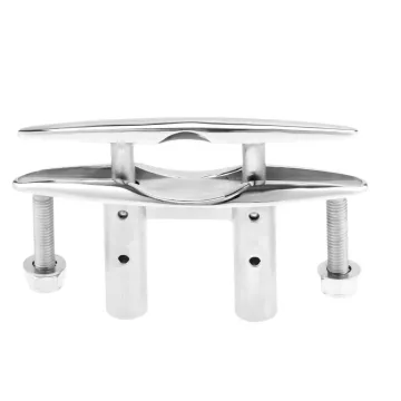 8-inch Stainless Steel Pull-up Flush Mount Lift Cleat for Marine Bollards and Boat Hardware