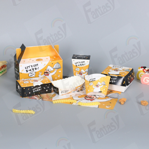 Paper Food Packaging Box Custom Food Grade Paper Fast Food Packaging Box Supplier