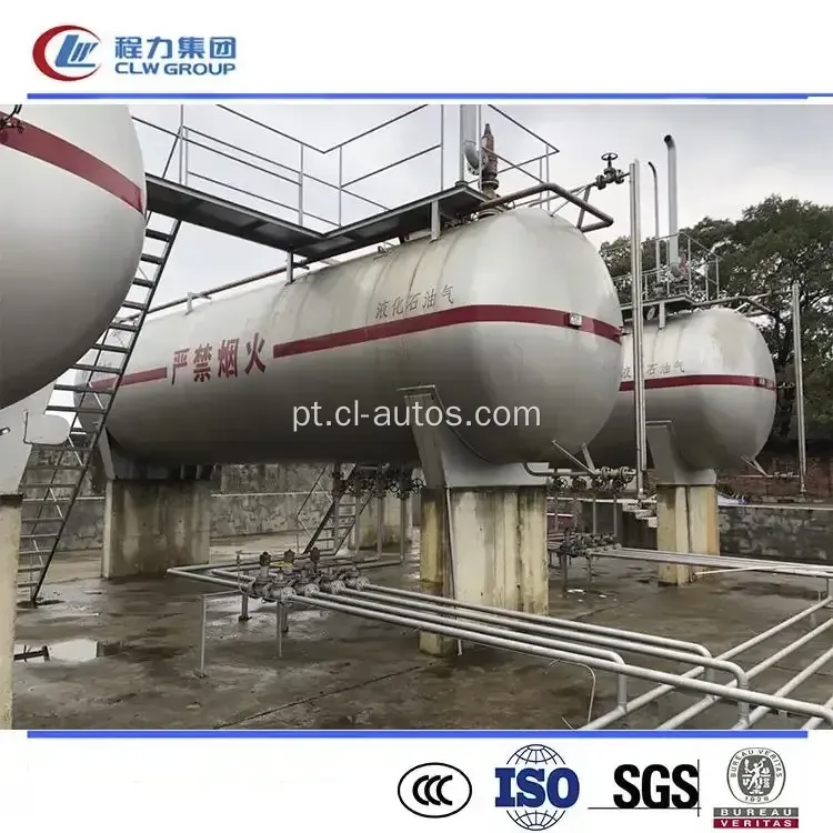 30TONS 60000LITERS 60000L LPG Plant Tank Gas Cylinder Station com máquina de enchimento de compressor de bomba