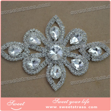 rhinestone applique for wedding dress,rhinstone trimming for garment decoration,cystal appliques