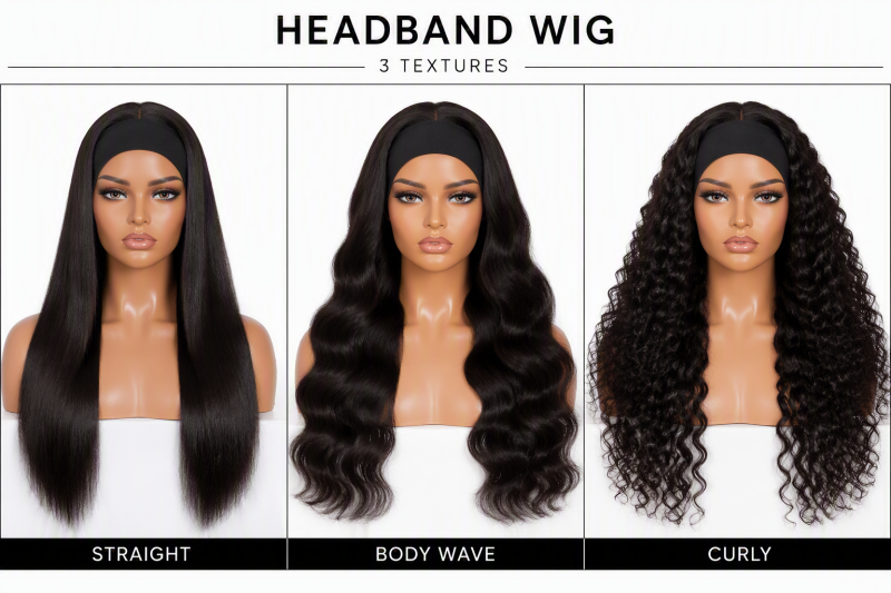Headband Wig Human Hair