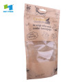 custom logo resealable kraft paper pet food zip lock bag for freezer