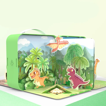 Stereoscopic Dinosaur Puzzle Book: Engaging 3D Brain Teasers for Early Educational Fun
