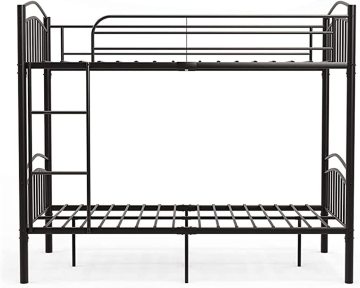 New Design: High-Quality, Heavy Duty Steel and Wood Bunk Bed with Double Queen Size and Loft Option for Adults