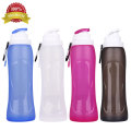 WB04 La bouteille d&#39;eau 500 ml, bouteilles d&#39;eau pliables en silicone