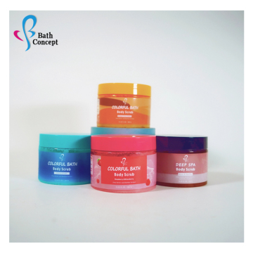 Organik Almond Ocean Strawberry Rose Body Scrub 18+ GMPC Smeta Sertified Himalaya Laut Salt Exfoliant