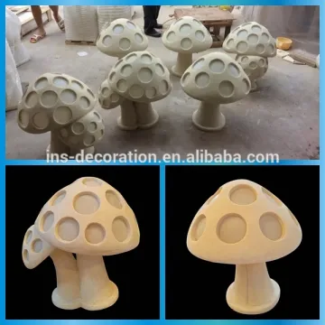 Cast stone mushroon light