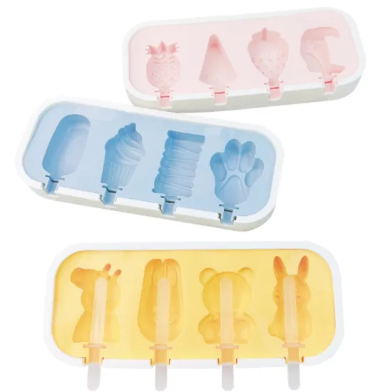 Large Capacity Silicone Ice Cube Tray with Cover - Food Grade Ice Lattice Mold