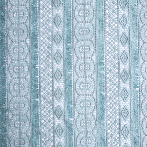 Classic Polyester Geometry Tassel Guipure Embroidery Fabric