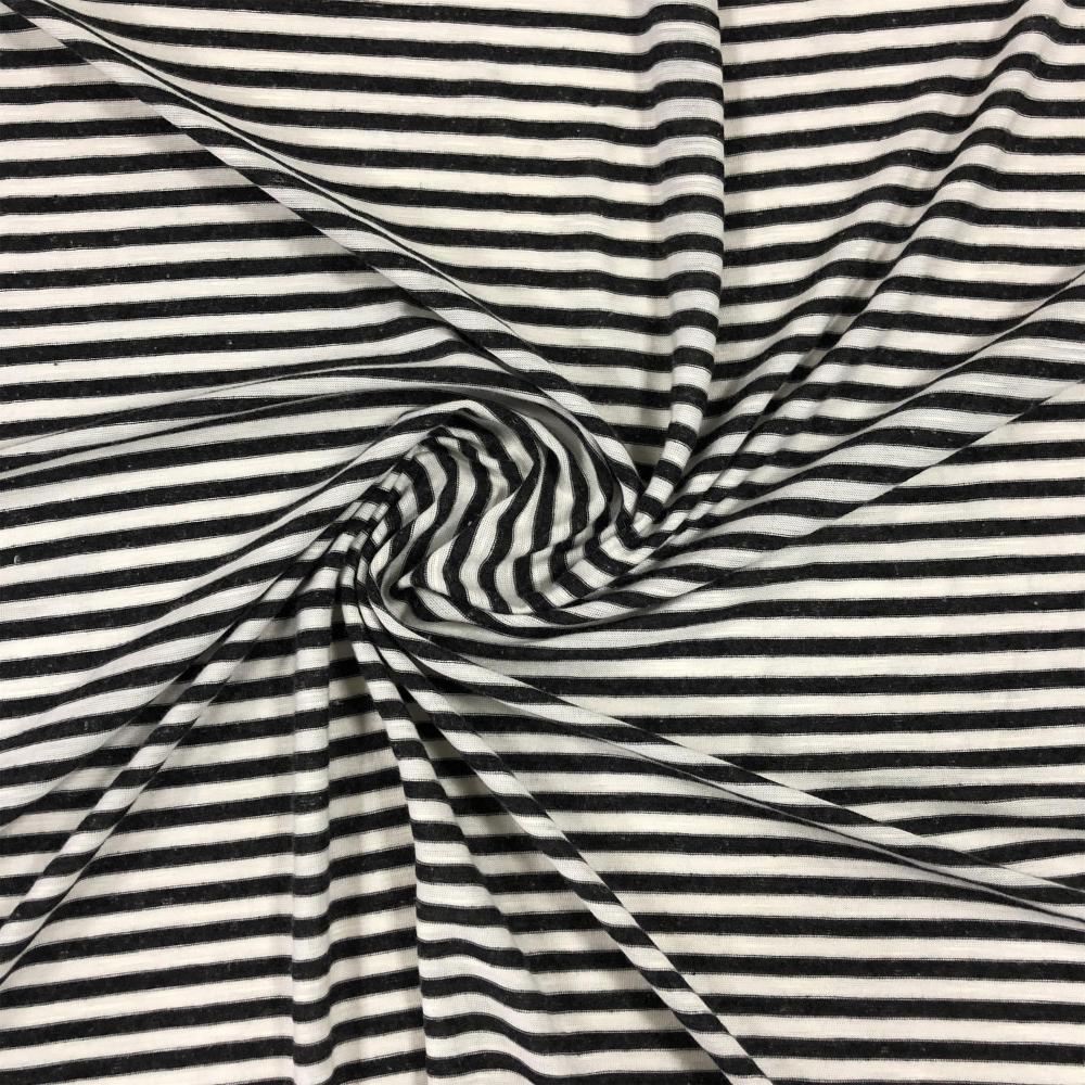 striped knit rayon fabric