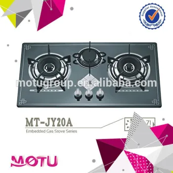 Glass panel beautiful easy clean gas hob stove